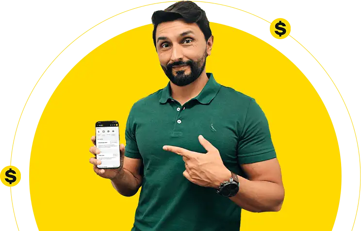 Profissional de contabilidade com aplicativo